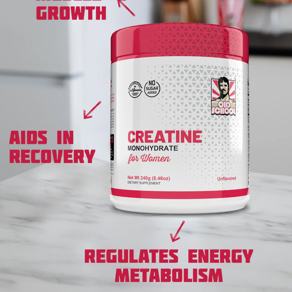 Paquete de monohidrato de creatina para mujeres