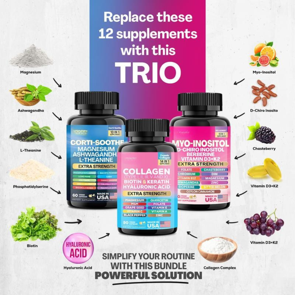 Corti-Soothe, mioinositol, colágeno e ingredientes extra fuertes