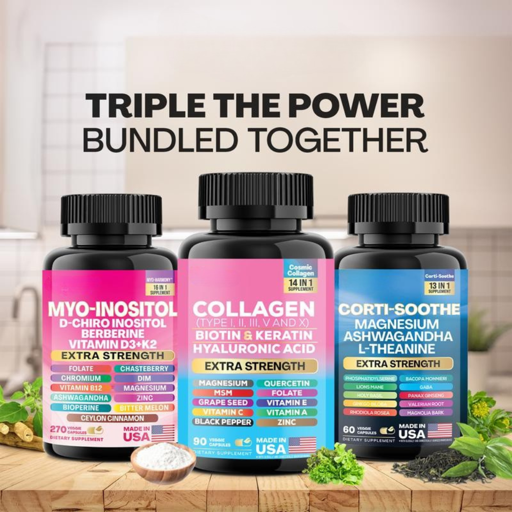 Corti-Soothe, mioinositol, colágeno e ingredientes extra fuertes