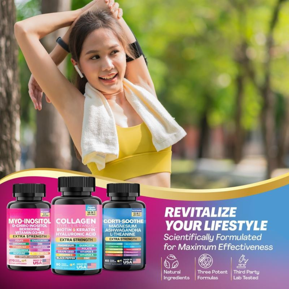 Corti-Soothe, mioinositol, colágeno e ingredientes extra fuertes