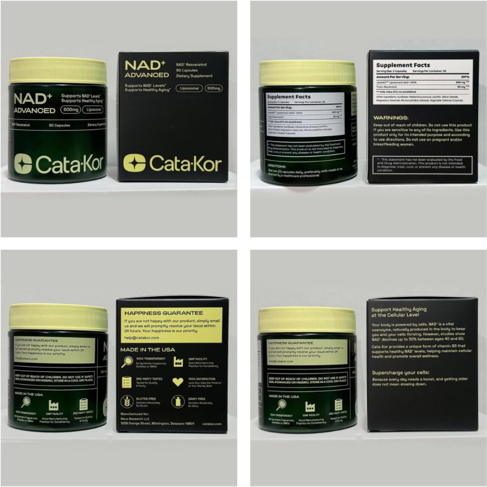 Cata-Kor NAD+ Advanced Resveratrol 500mg BOGO